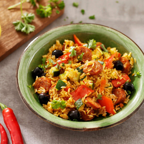 Spaanse rijst met chorizo en paprika