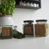 Kruidenpotjes met kraft labels
