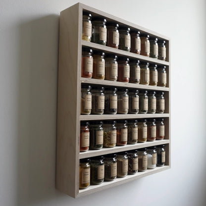 Natural spice rack (40 jars)