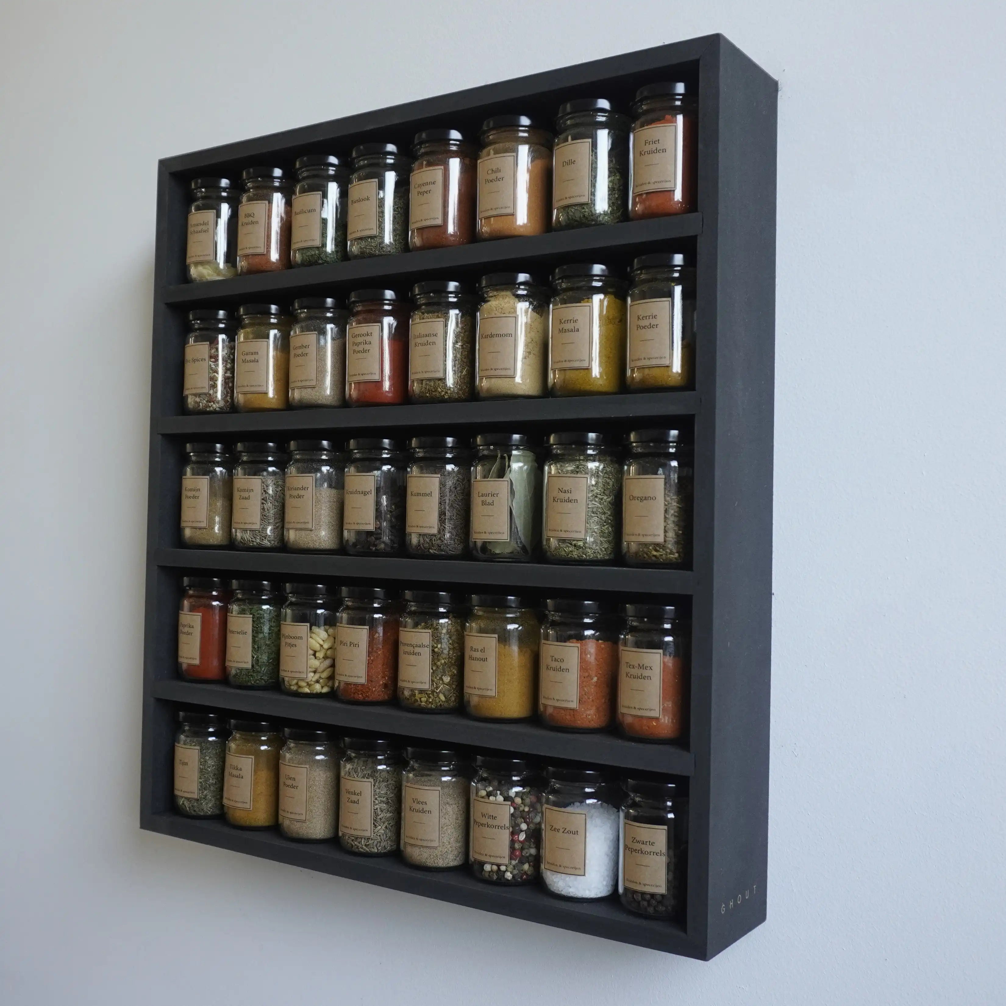 Black spice rack (40 jars)