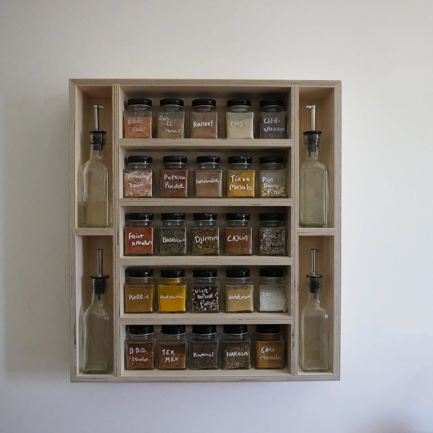 Naturel kruidenrek (25 potjes en 4 olieflesjes)