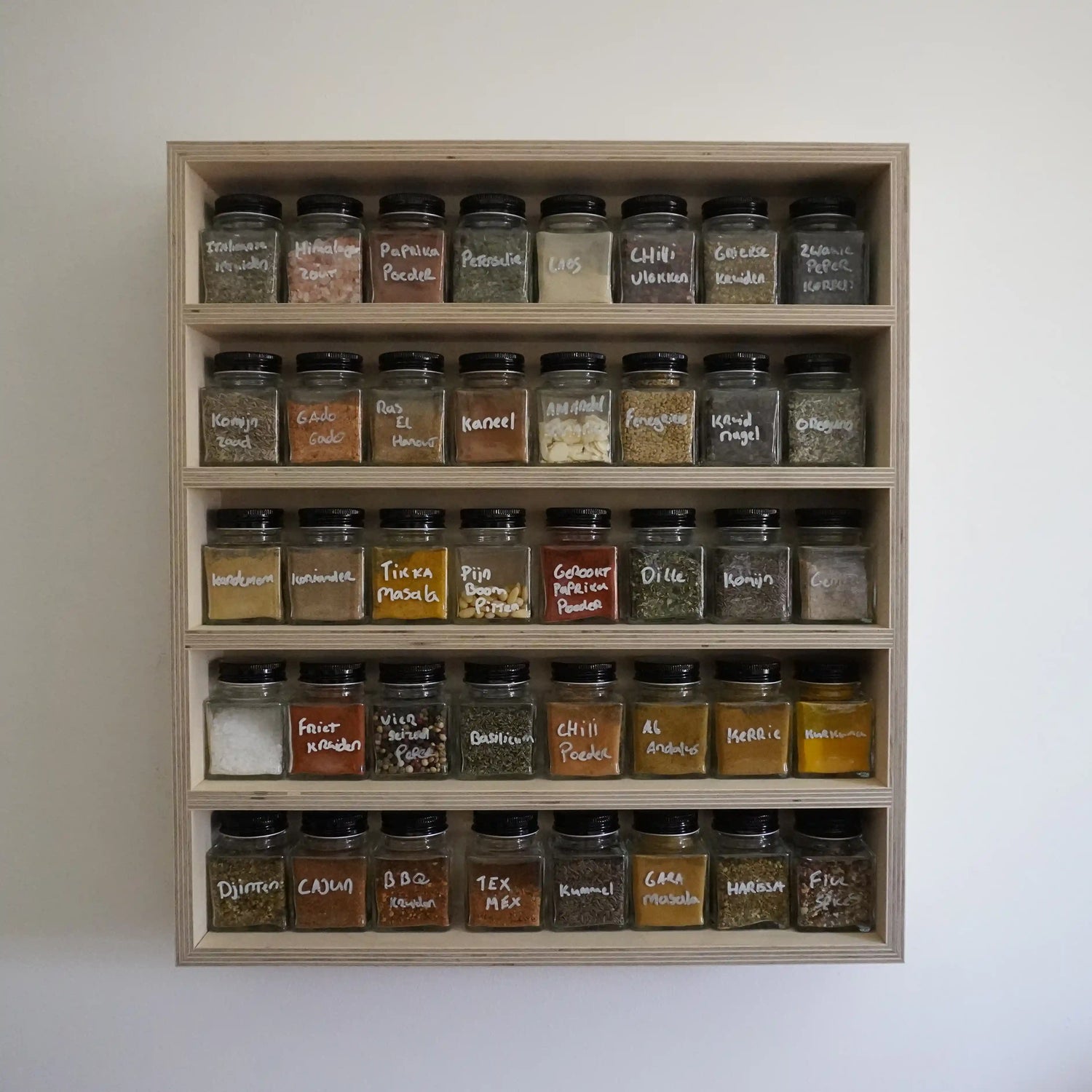 Natural spice rack (40 jars)