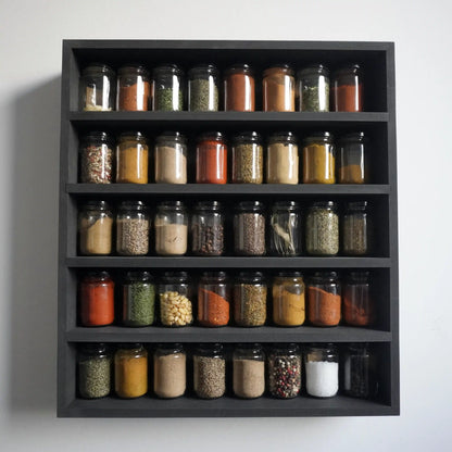 Black spice rack (40 jars)