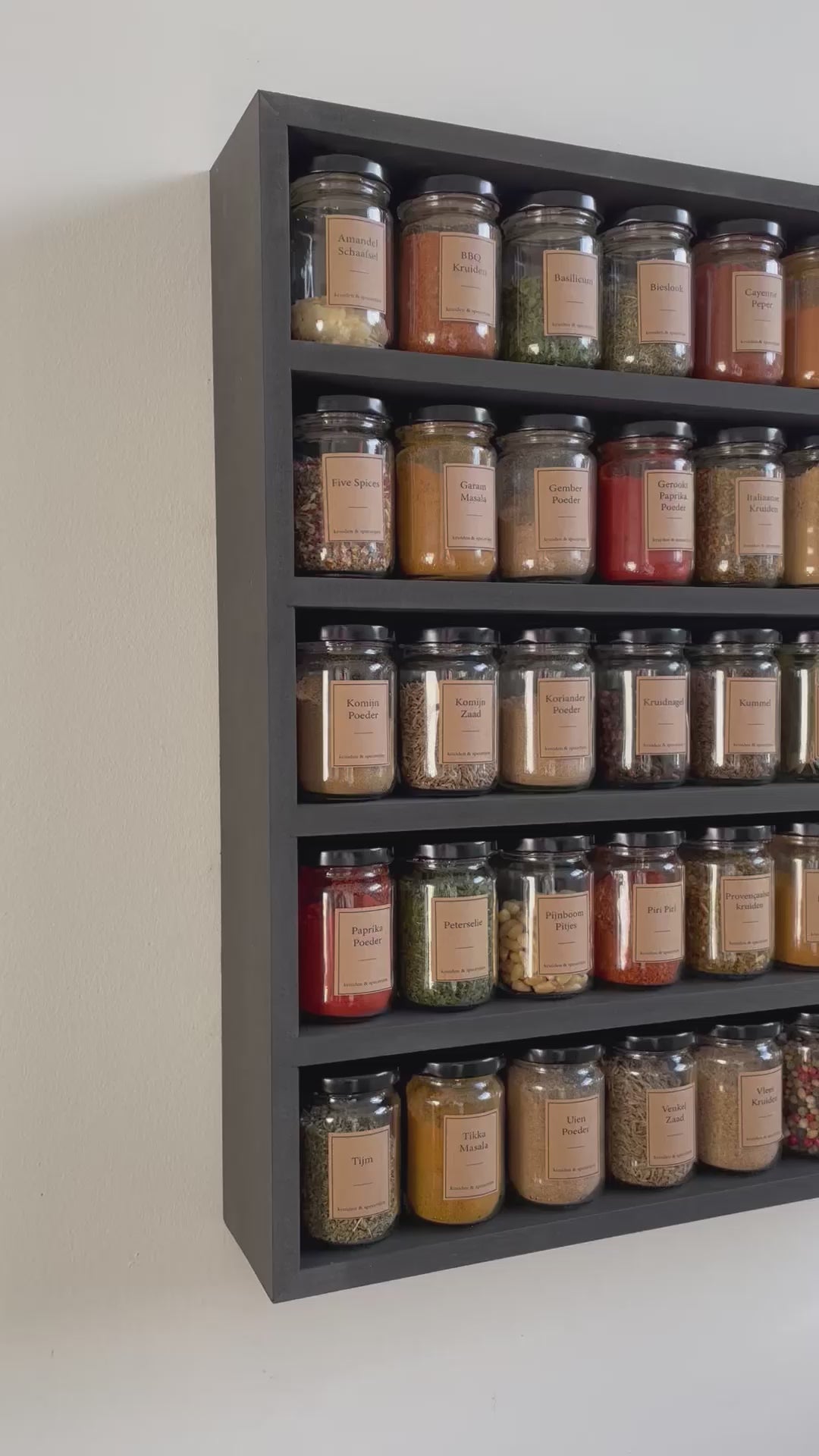 Black spice rack (40 jars)